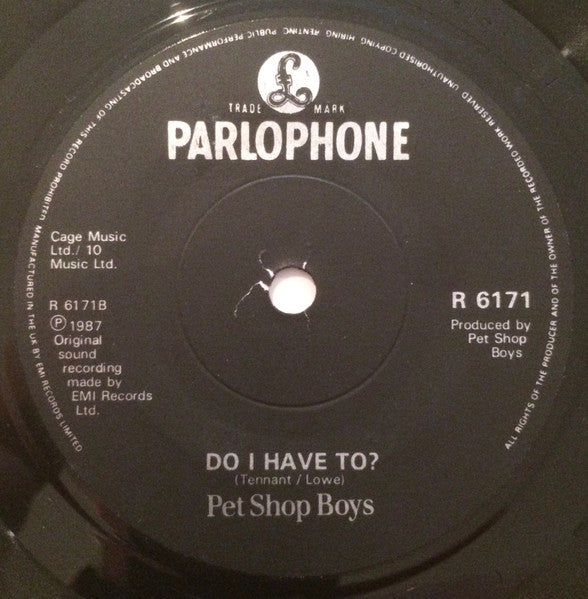 Pet Shop Boys : Always On My Mind (7", Single, Dam)