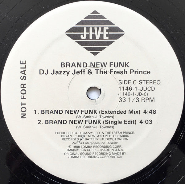DJ Jazzy Jeff & The Fresh Prince : Brand New Funk (12", Promo)