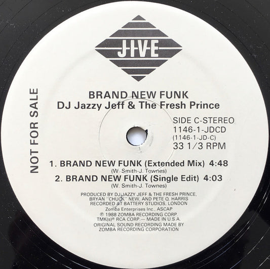 DJ Jazzy Jeff & The Fresh Prince : Brand New Funk (12", Promo)