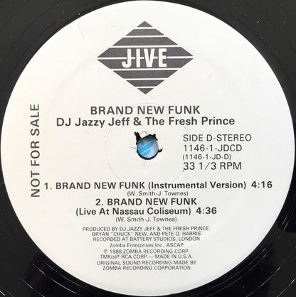DJ Jazzy Jeff & The Fresh Prince : Brand New Funk (12", Promo)
