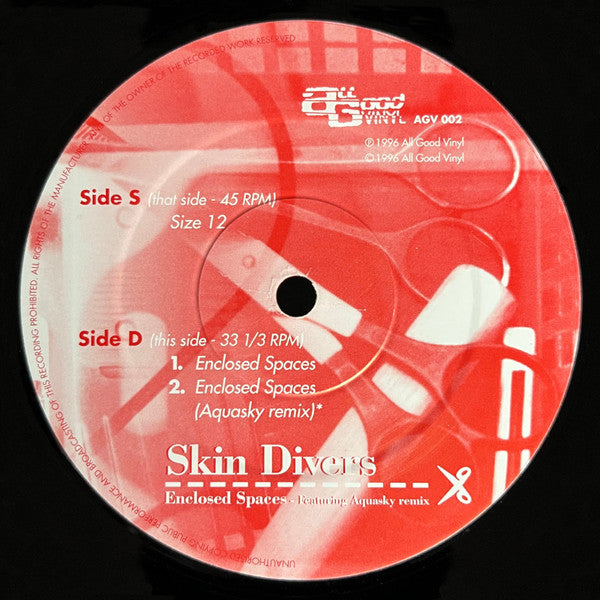 Skin Divers : Enclosed Spaces (Aquasky Remix) (12")