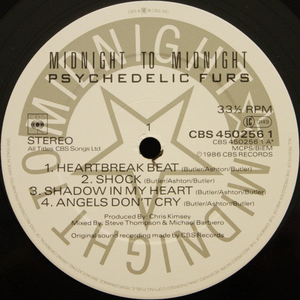 The Psychedelic Furs : Midnight To Midnight (LP, Album)