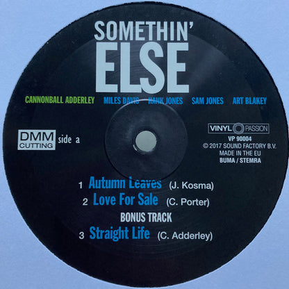 Cannonball Adderley : Somethin' Else (LP, Album, RE, RM)
