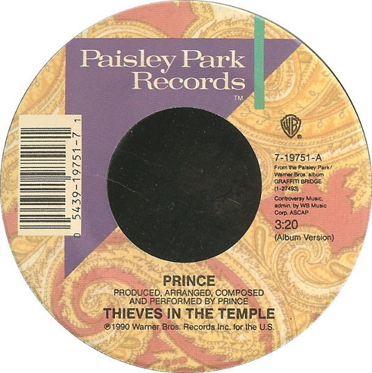 Prince : Thieves In The Temple (7", Single)