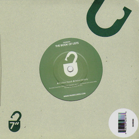 The Book Of Lists : Pacifists Revolt (7", Single)