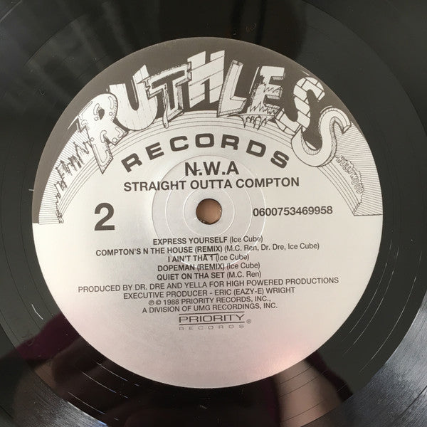 N.W.A* : Straight Outta Compton (LP, Album, RE, 180)