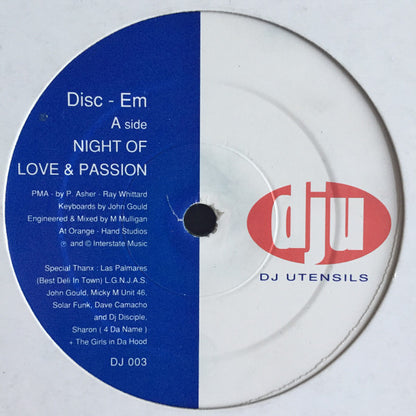Disc - Em : Night Of Love & Passion (12")