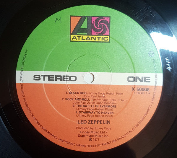 Led Zeppelin : Untitled (LP, Album, RE)