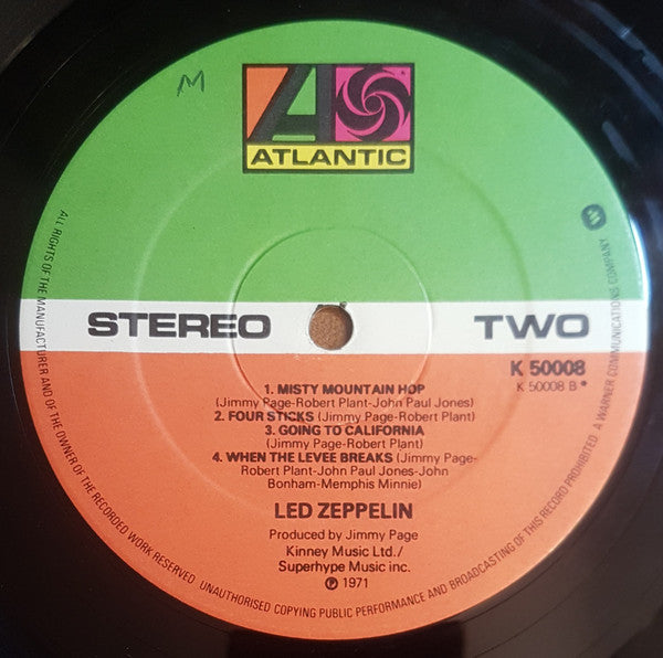 Led Zeppelin : Untitled (LP, Album, RE)