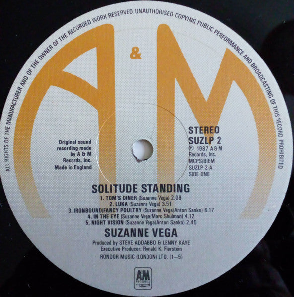 Suzanne Vega : Solitude Standing (LP, Album)