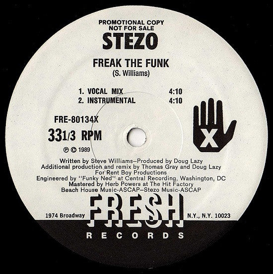 Stezo : Freak The Funk (12", Promo)