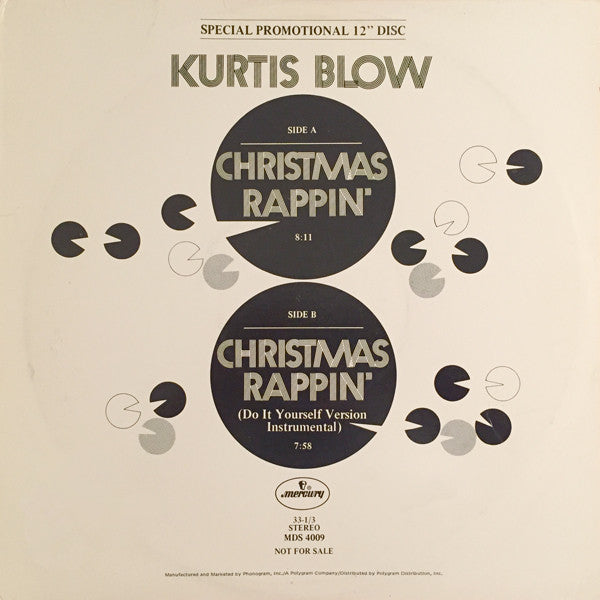 Kurtis Blow : Christmas Rappin' (12", Promo)