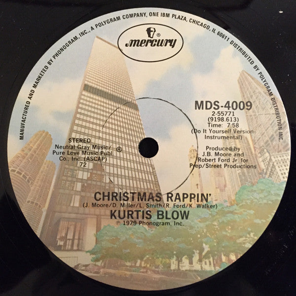 Kurtis Blow : Christmas Rappin' (12", Promo)