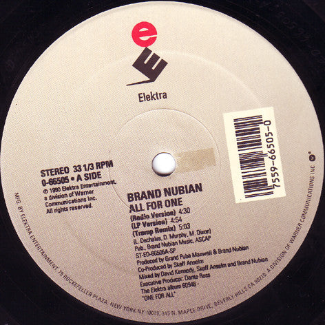 Brand Nubian : All For One (12")