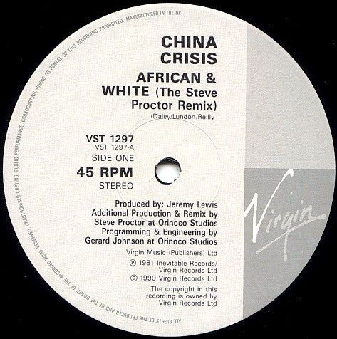 China Crisis : African And White (The Steve Proctor Remix) (12", Single)