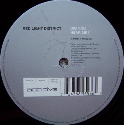 Red Light District : Did You Hear Me? (12")