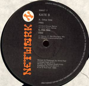 Kate B : Free (The Remixes) (12", Ltd)