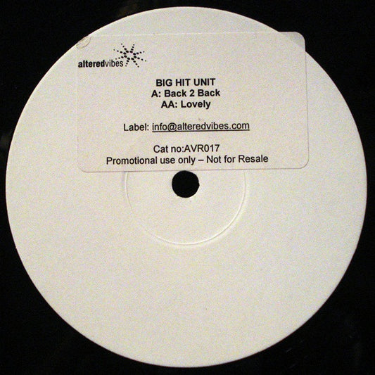 The Vanishing System / J Todd* : Back 2 Back / Lovely (10", Promo, W/Lbl)