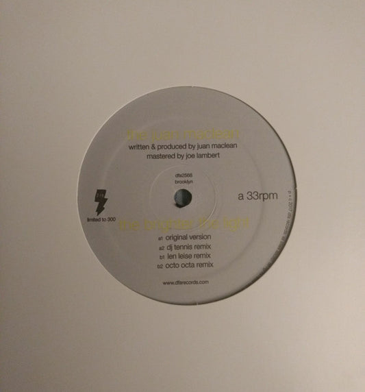 The Juan MacLean : The Brighter The Light (12", Single, Ltd)