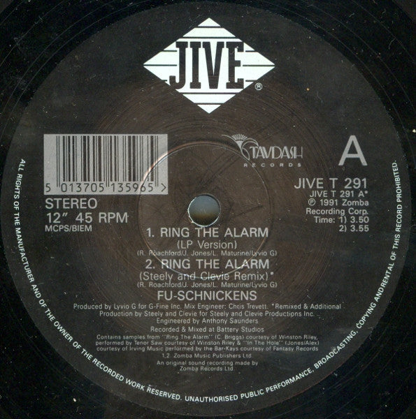 Fu-Schnickens : Ring The Alarm (12")