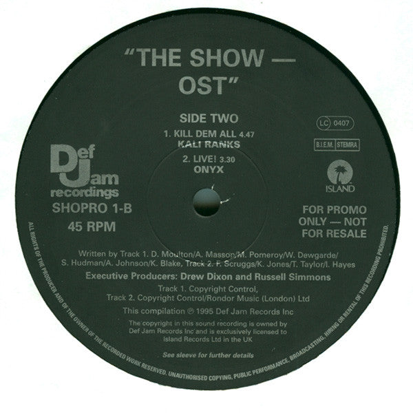 Various : The Show - OST (2x12", Promo, Smplr)