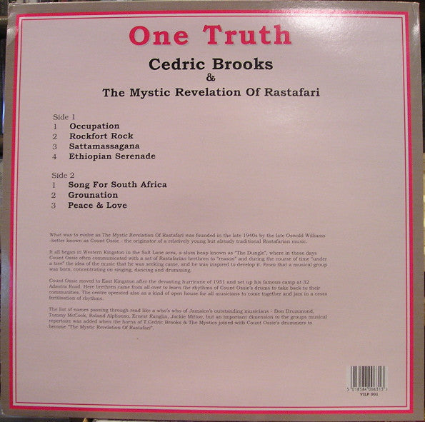 Cedric "Im" Brooks & Mystic Revelation Of Rastafari : One Truth (LP, Album)