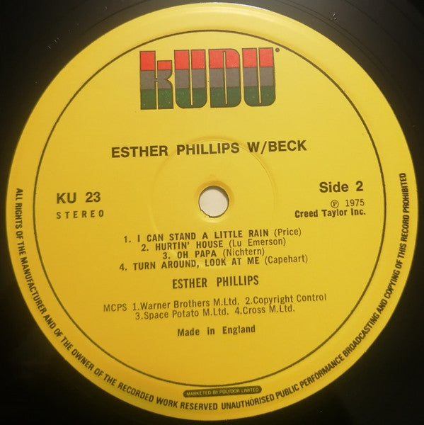 Esther Phillips With Joe Beck : Esther Phillips W/Beck (LP, Album)