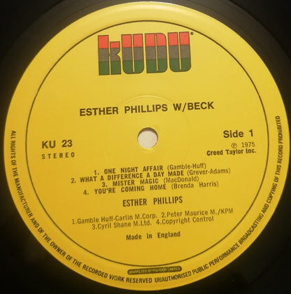 Esther Phillips With Joe Beck : Esther Phillips W/Beck (LP, Album)
