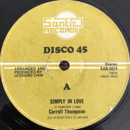 Carroll Thompson : Simply In Love (12")