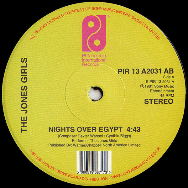 The Jones Girls : Nights Over Egypt (12", RE, RM)