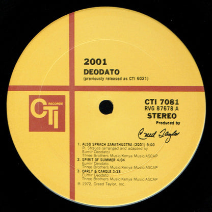 Eumir Deodato : Prelude (LP, Album, RE)