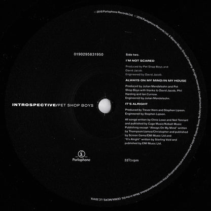 Pet Shop Boys : Introspective (LP, Album, RE, RM, 180)