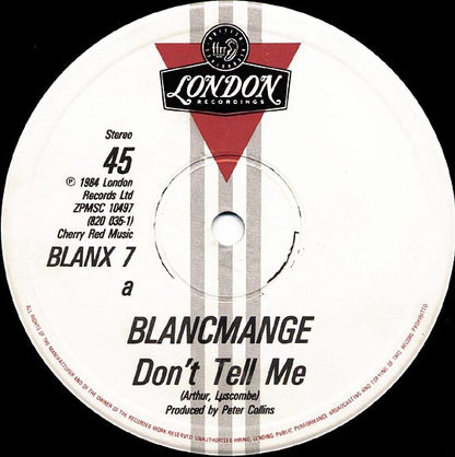 Blancmange : Don't Tell Me (12", Single)