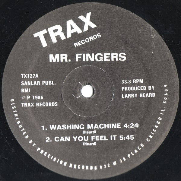 Mr. Fingers : Washing Machine (12", Bla)