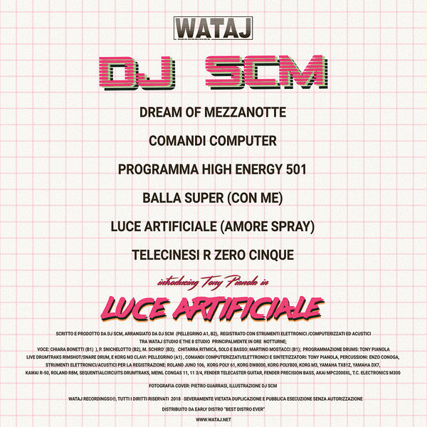 DJ SCM : Introducing Tony Pianola In Luce Artificiale (LP, MiniAlbum)