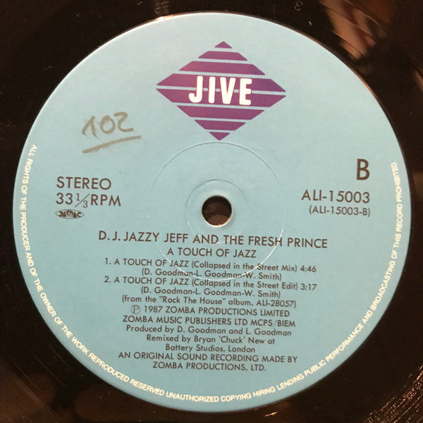 DJ Jazzy Jeff & The Fresh Prince : A Touch Of Jazz (12")