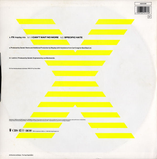 A Guy Called Gerald : FX (Mayday Mix) (12", Single)