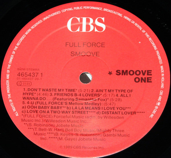 Full Force : Smoove (LP, Album)