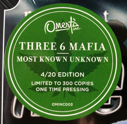 Three 6 Mafia : Most Known Unknown (2xLP, Album, Ltd, Num, RE, RM, Gre)