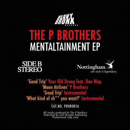 P Brothers : Mentaltainment EP (12", EP, Ltd)