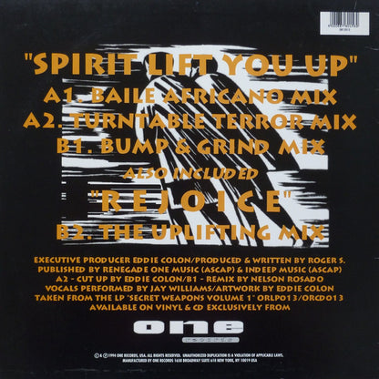 Roger S.* & Jay Williams : Spirit Lift You Up (The Remixes) (12")