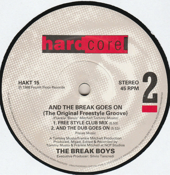 The Break Boys : And The Break Goes On (The Original Freestyle Groove) (12")