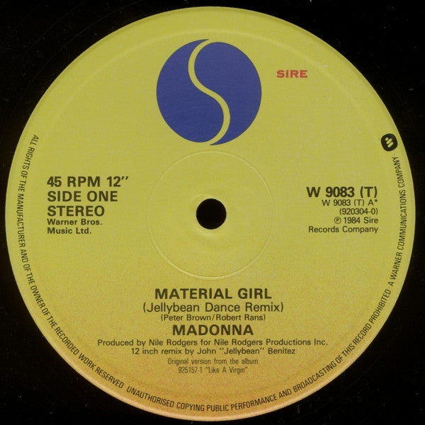 Madonna : Material Girl / Pretender (12", Single)