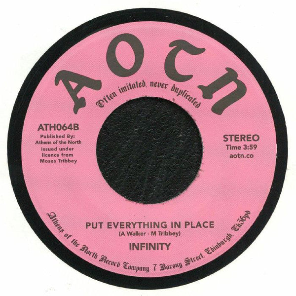 Infinity (6) : Party Man / Put Everything In Place (7", RE)