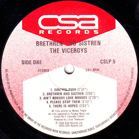 The Viceroys : Brethren And Sistren (LP, Album)