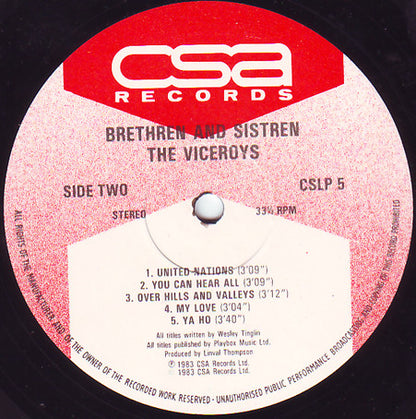 The Viceroys : Brethren And Sistren (LP, Album)
