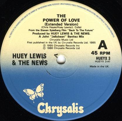 Huey Lewis And The News* : The Power Of Love / Do You Believe In Love (12", Single, RE)