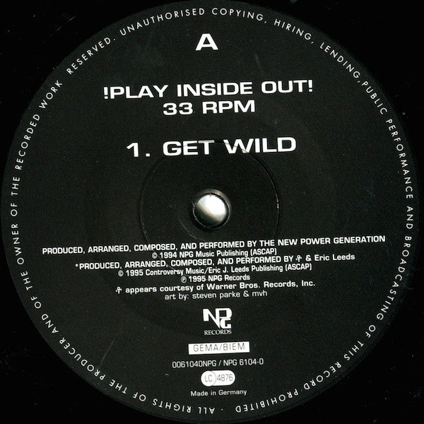 The New Power Generation : Get Wild - The Single (12", Single)