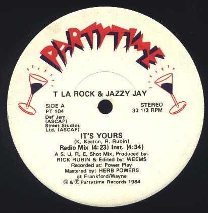 T La Rock & Jazzy Jay : It's Yours (12")