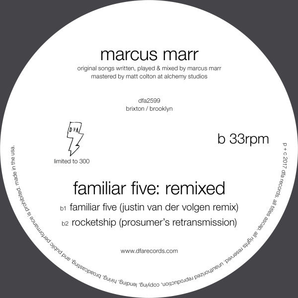 Marcus Marr : Familiar Five: Remixed (12", Maxi, Ltd)